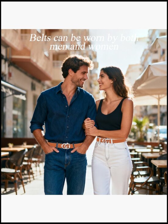 Reversible Leather Belt Classic Buckle Wide 1.38 Inches for Dresses Jeans Coats main image 5